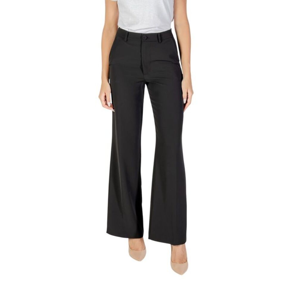 Rinascimento Black Polyester Casual Women's Pants